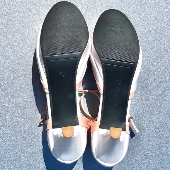 Mary Jane Pinup T-Strap Chunky High Heels Platform Round Toe Pumps & Bow Size 9 - Picture 12 of 16